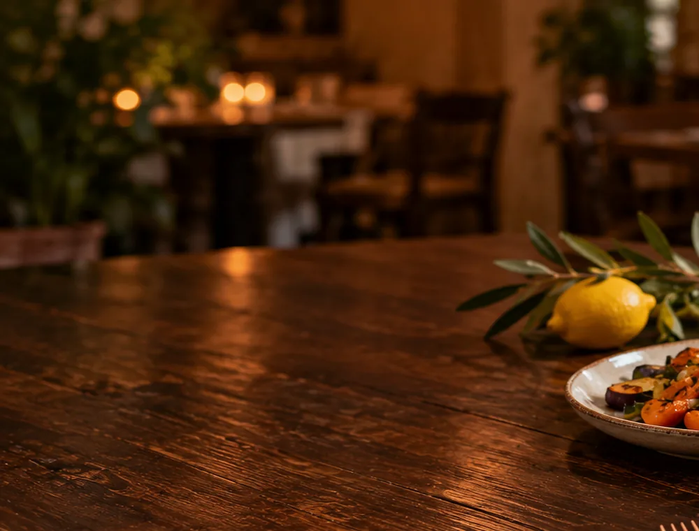 Restaurant-themed dining atmosphere illustration